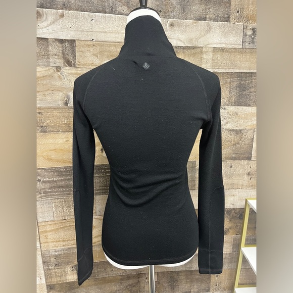 Prana Black Mock Neck Long Sleeve Top - Picture 3 of 5